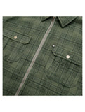 Workers Zip Up Flannel Forest Green