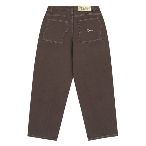 Baggy Denim Pants Brown Washed