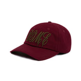 Cursive 3D font Cap Burgundy