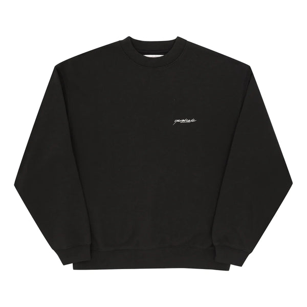 Script Crewneck Black