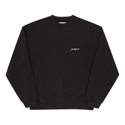 Script Crewneck Black