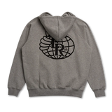 LRAB Atlas Monogram Zip Hoodie Heather Grey