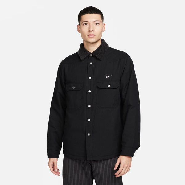 Padded Flannel Jacket Black Off Noir White