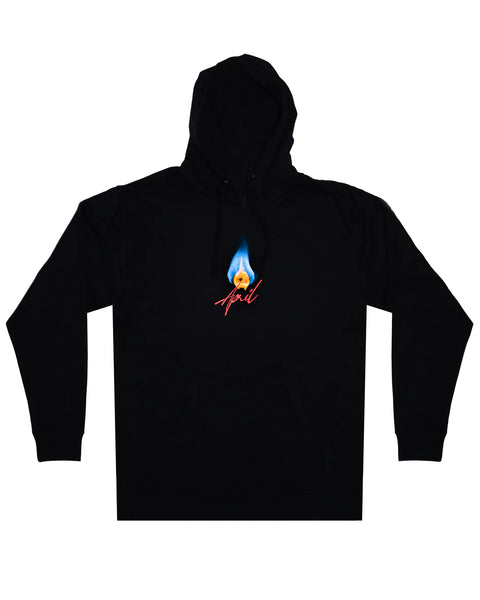 Flame Hoodie Black