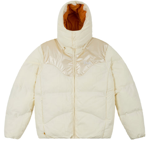 Contrast Puffer Jacket Off White