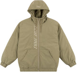 Quilted Hooded Jacket Khaki