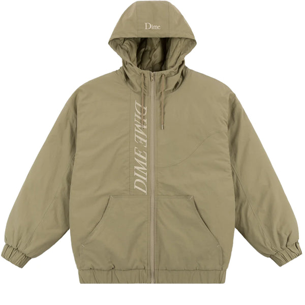 Quilted Hooded Jacket Khaki