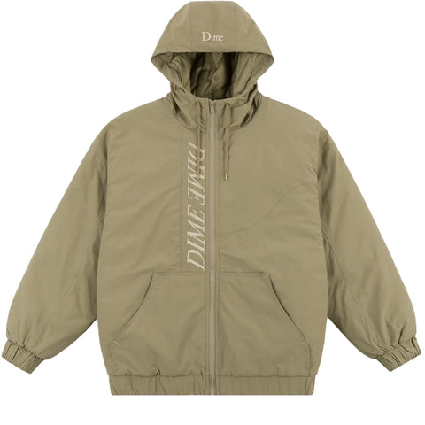 Quilted Hooded Jacket Khaki