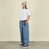 Dime Baggy Denim Pants Washed Blue