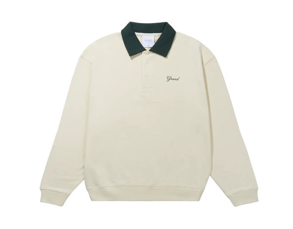Collared Sweat Shirt Cream Forest