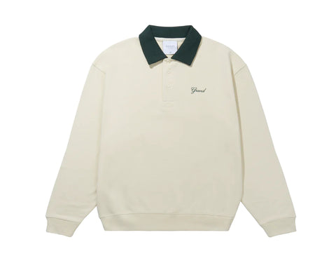 Collared Sweat Shirt Cream Forest
