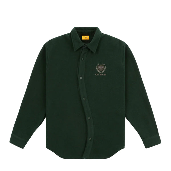 Crest Wool Shirt Dark Forest