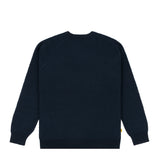 Wave Cable Knit Sweater Navy