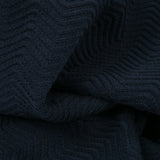 Wave Cable Knit Sweater Navy