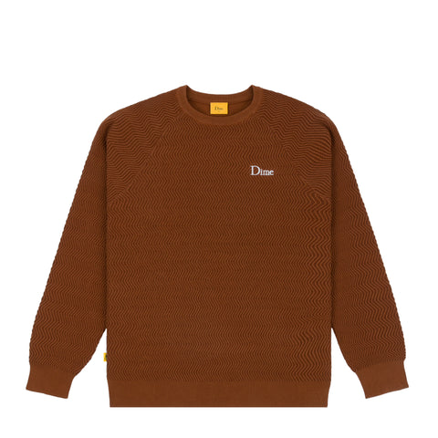 Wave Cable Knit Sweater Raw Sienna