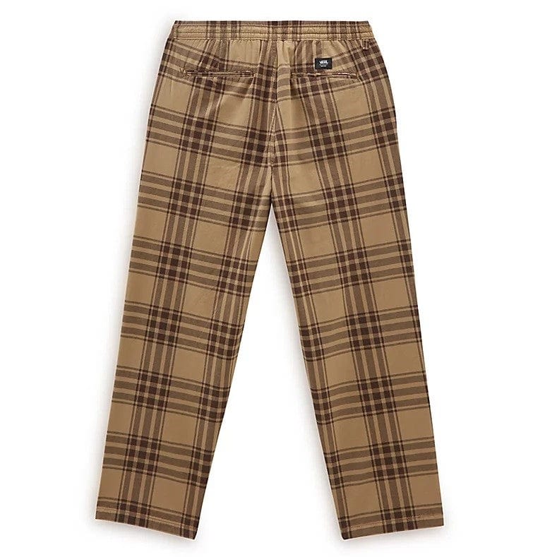 Range Plaid Baggy Tapered Elastic Waist Pant Dirt Demitasse