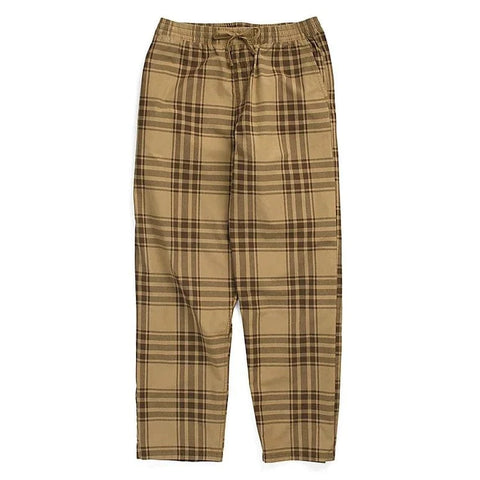 Range Plaid Baggy Tapered Elastic Waist Pant Dirt Demitasse