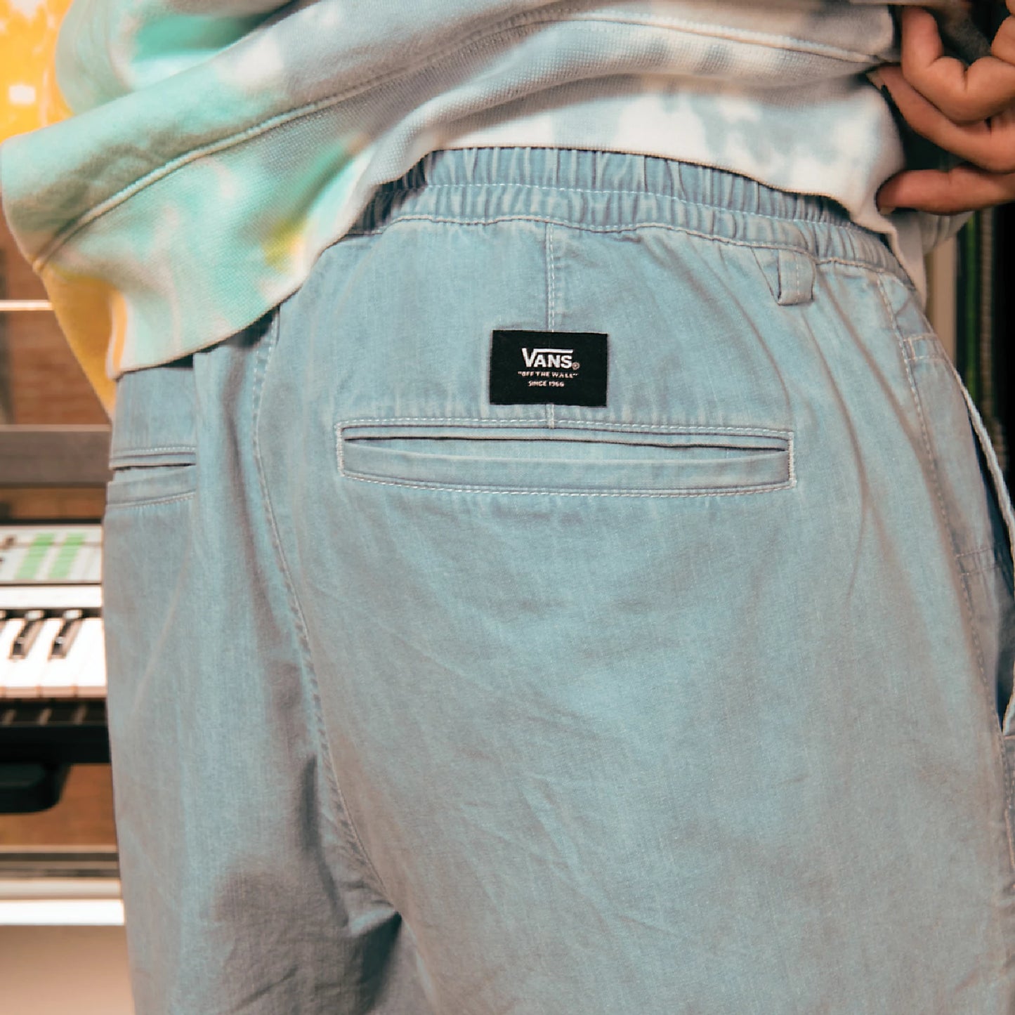Range Denim Loose Tapered Elastic Pant Light Stonewash