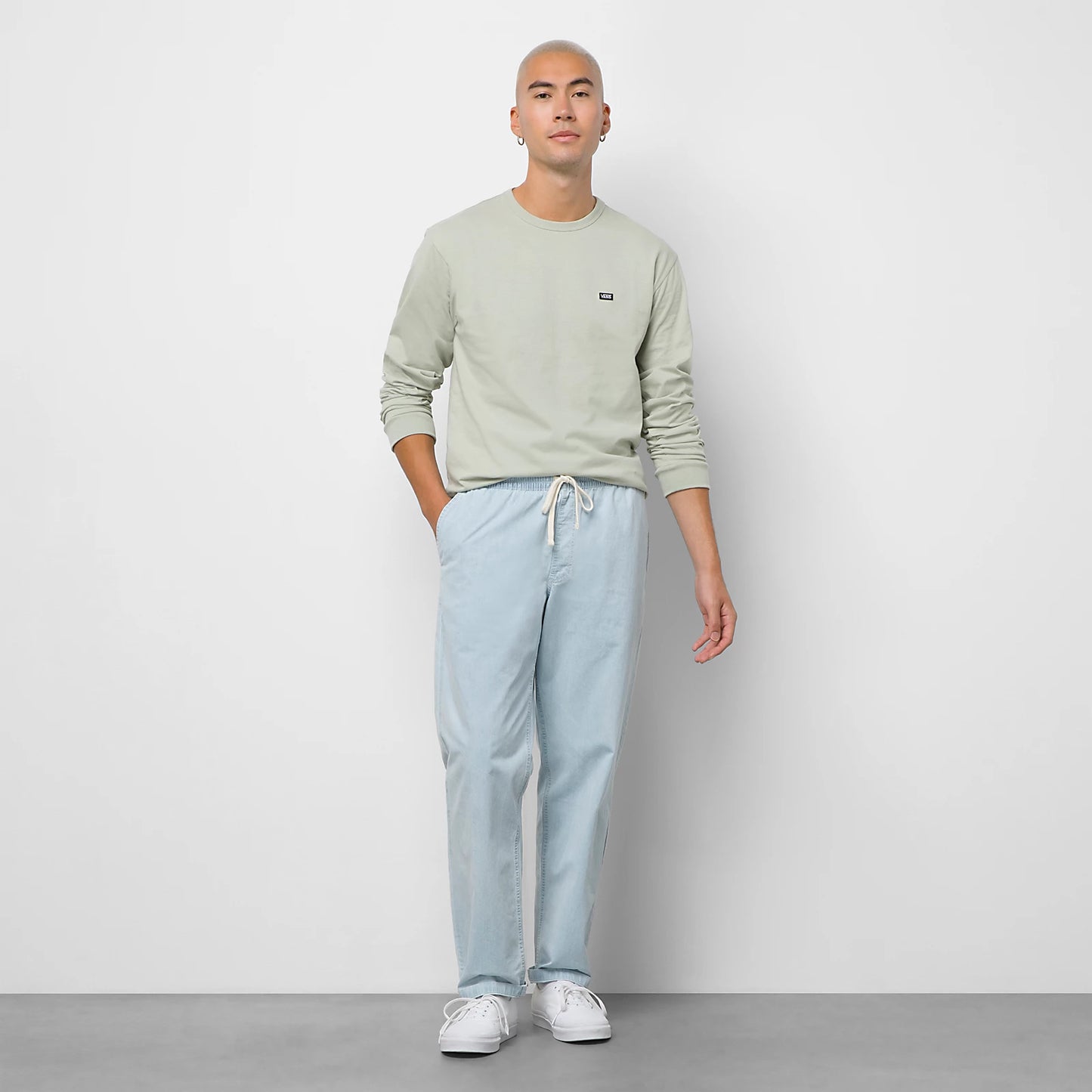 Range Denim Loose Tapered Elastic Pant Light Stonewash