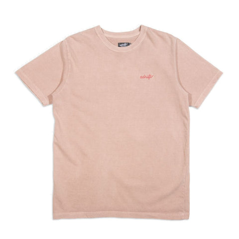 Adrift Micro Script Tee Dusty Rose