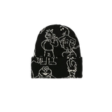 Confused Character Beanie Black