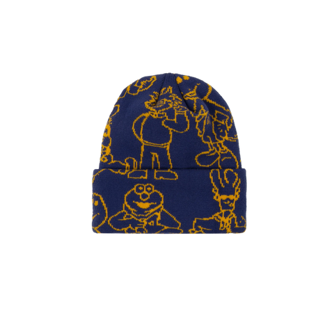 Confused Character Beanie Navy