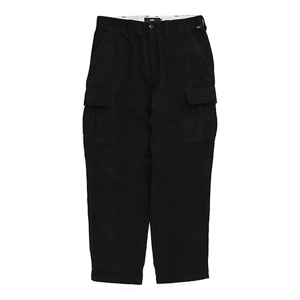 Cord Loose Tapered Cargo Pant Black