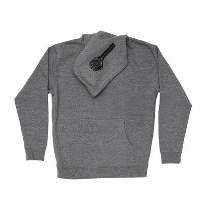 Side Print Hoodie Grey