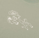 Many Faces Tee Stone Wash Green