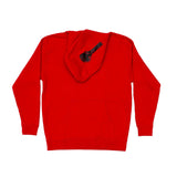 Side Print Hoodie Red