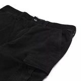 Cord Loose Tapered Cargo Pant Black