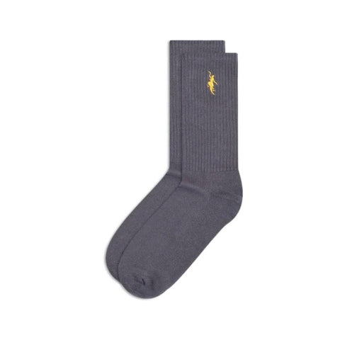 No Comply Socks Graphite Yellow