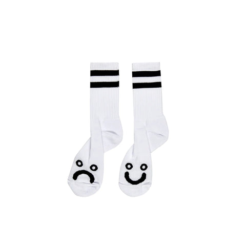 Happy Sad Socks White