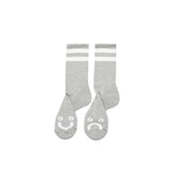 Happy Sad Socks Heather Grey