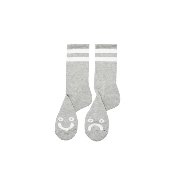 Happy Sad Socks Heather Grey