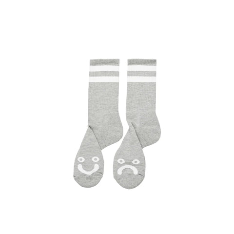 Happy Sad Socks Heather Grey