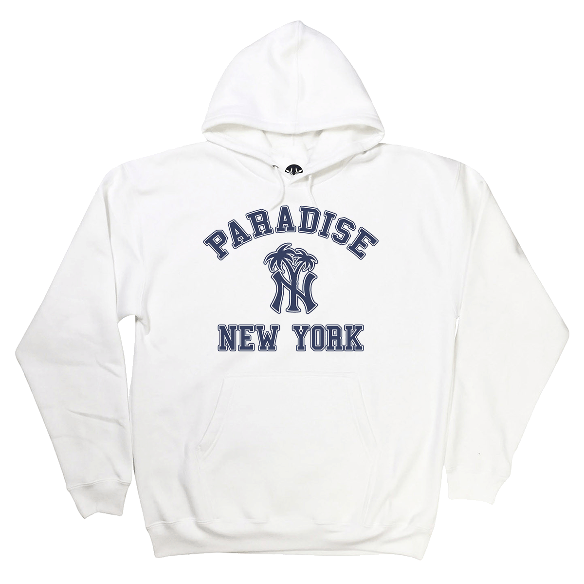 NY Palm Logo Hood White