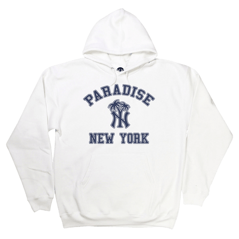 NY Palm Logo Hood White